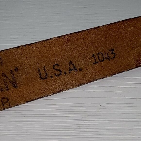 Top Grain Oil Tan Men's Brown Leather Belt U.S.A. 1043 Size 38 - Picture 5 of 13
